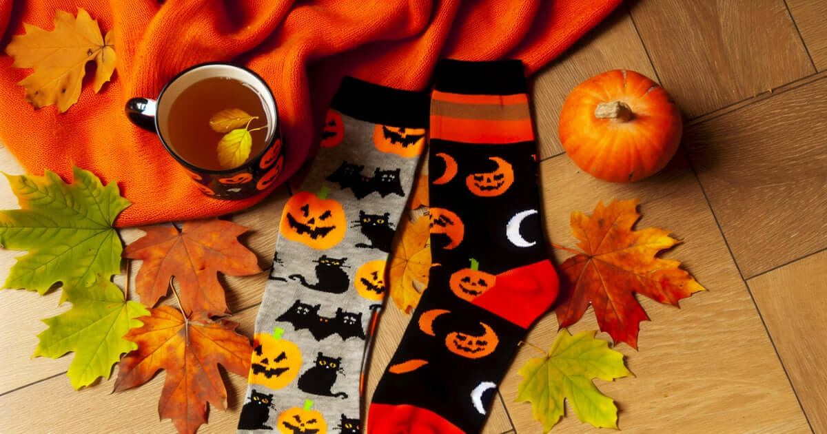 Halloween socks | autumn fashion | cosy socks | playful accessories | festive socks | affordable fashion | warm soc