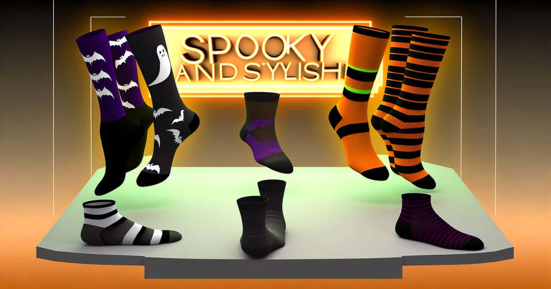 Halloween sock designs | spooky socks | black cat socks | custom Halloween socks | glow-in-the-dark socks | personalised Halloween socks | festive sock gifts