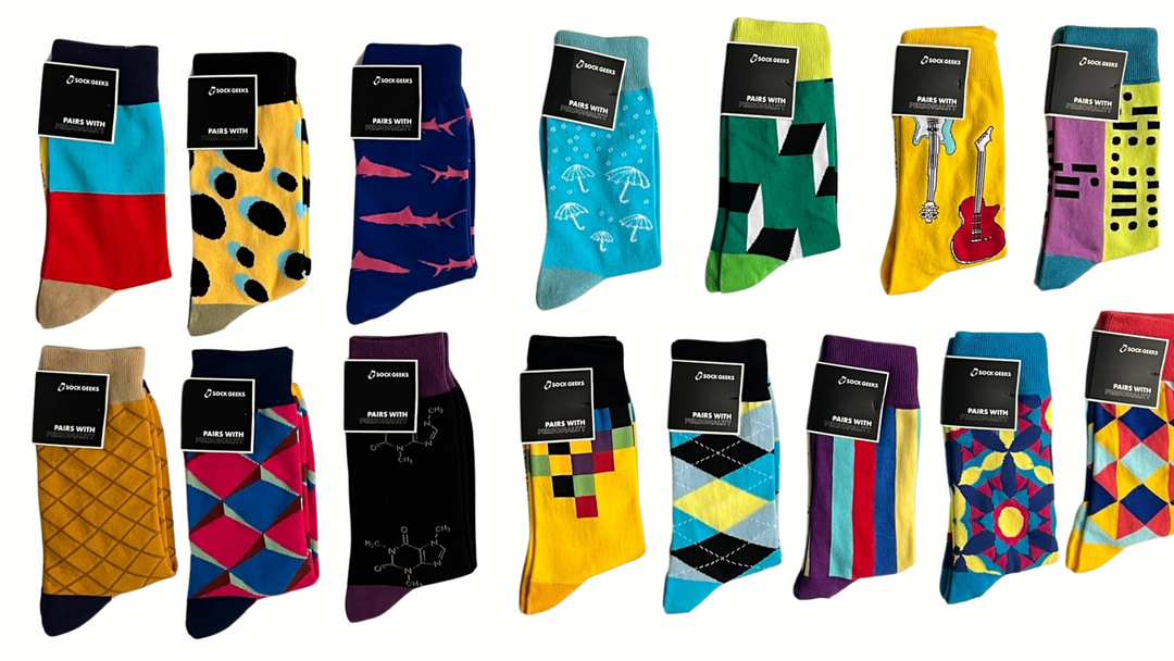 Sock Geeks | novelty socks | medical professionals | nurses | pediatricians | colorful socks | patterned socks | breathable cotton | conversation starters | gift for healthcare workers