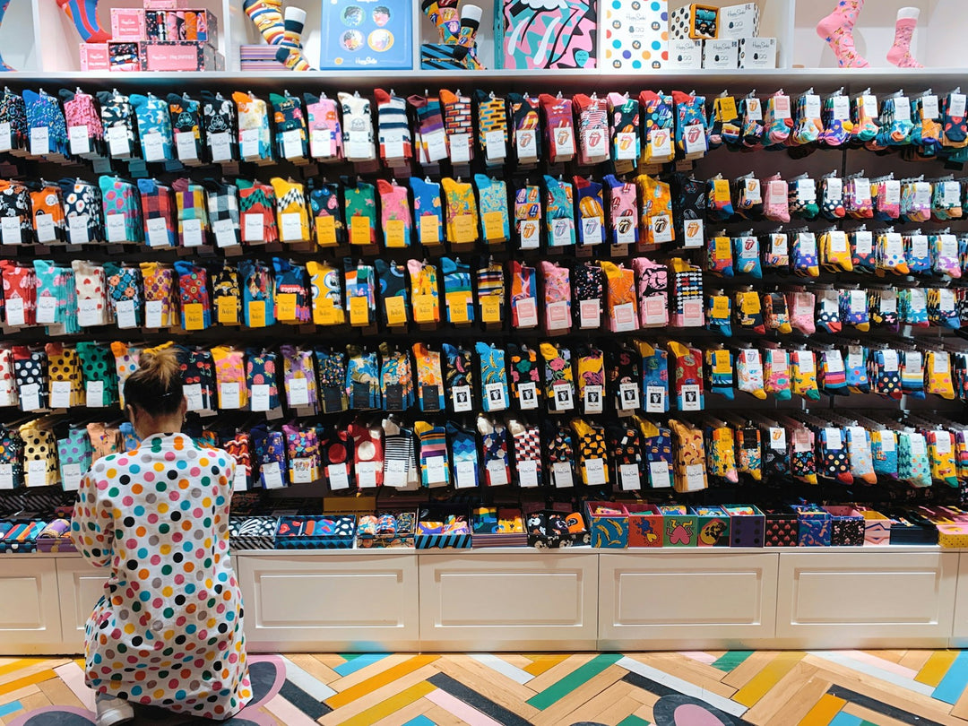 ibrant socks | funky socks | quirky designs | cycling socks | retro socks | cat socks | polka dot socks | artsy socks | travel socks | business casual socks