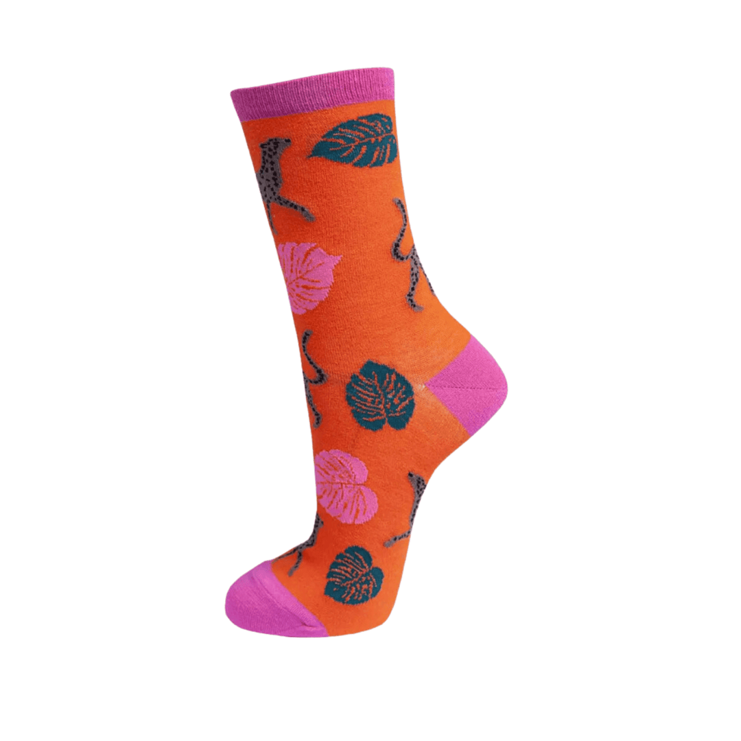 Bamboo Socks For Women | Bamboo Wild Nature Collection | Sock Geeks l Leopard Socks