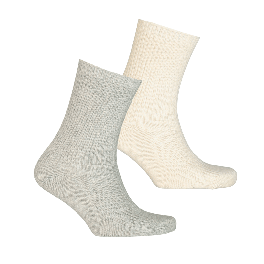 Cashmere Blend Socks | Luxury Gift Box | Premium Bed Socks | Ribbed Ankle Cashmere Socks