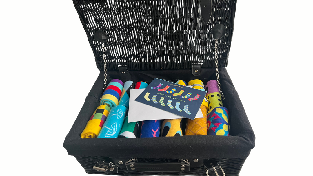 vibrant colored socks | Father’s Day hamper | luxury gift for dad | best Father’s Day present | high-quality socks | limited edition Father's Day hamper 