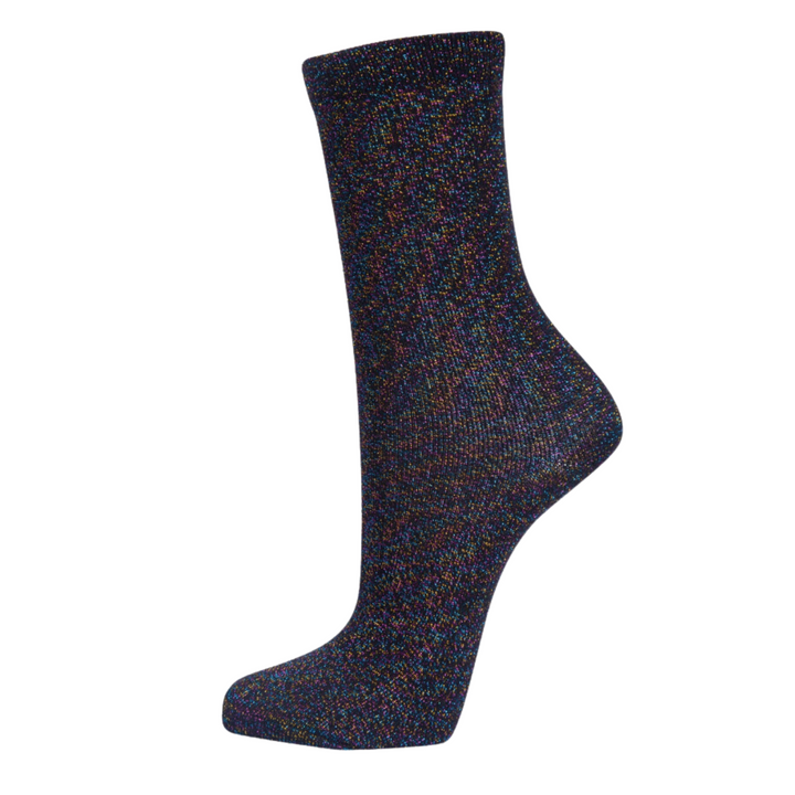  Black Glitter Socks Rainbow Sparkly Ankle Socks Shimmer