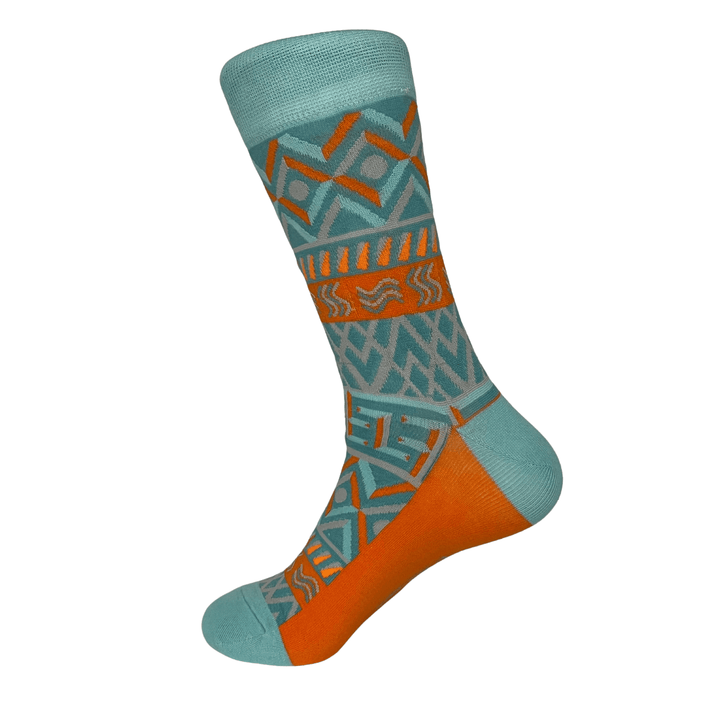 Green Coral Tribal Pattern Socks