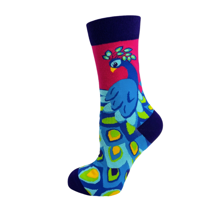 Women's Novelty Socks  - Bold Peacock