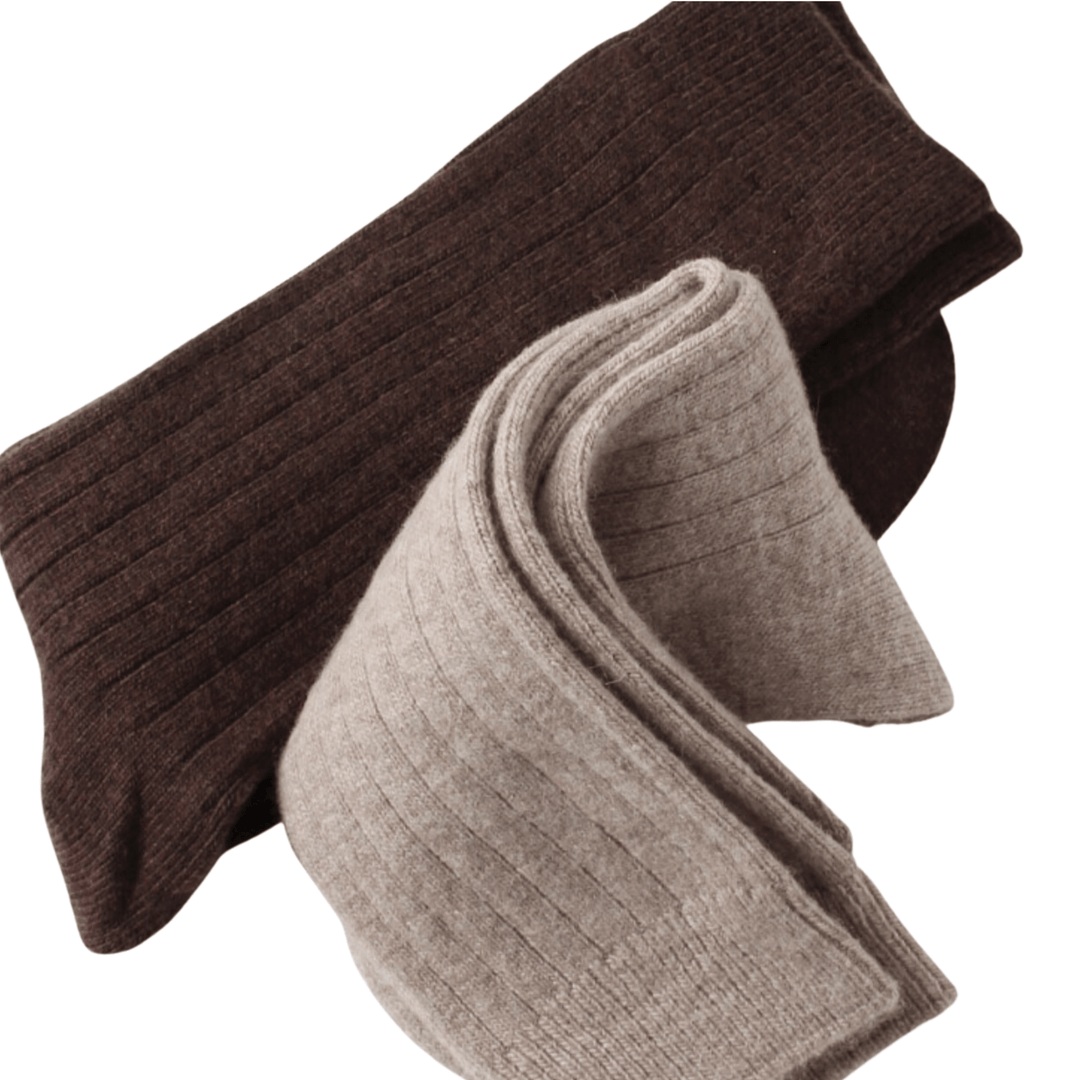 brown cashmere socks men's | cosy cashmere socks