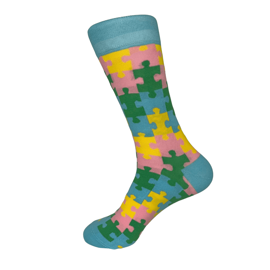 Bold Challenge Socks | Puzzle Pieces Collection | Vibrant Sock Designs ...