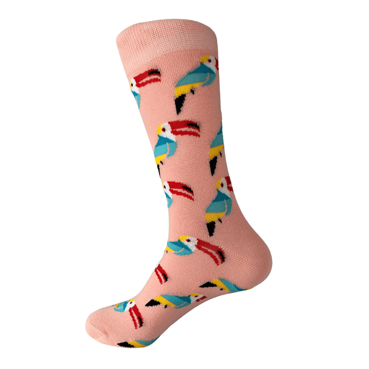 tropical toucan socks | matching socks | couples socks | whimsical socks | colourful socks | comfortable socks | durable socks | unique gift socks