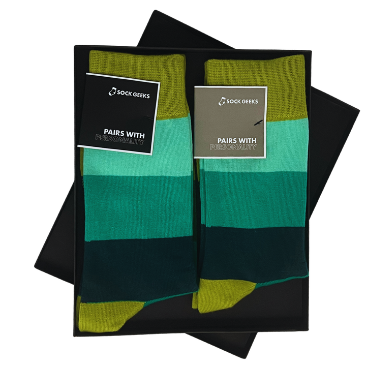 Earth Tones socks | high-quality cotton socks | Sock Geeks gift box | natural design socks | green socks