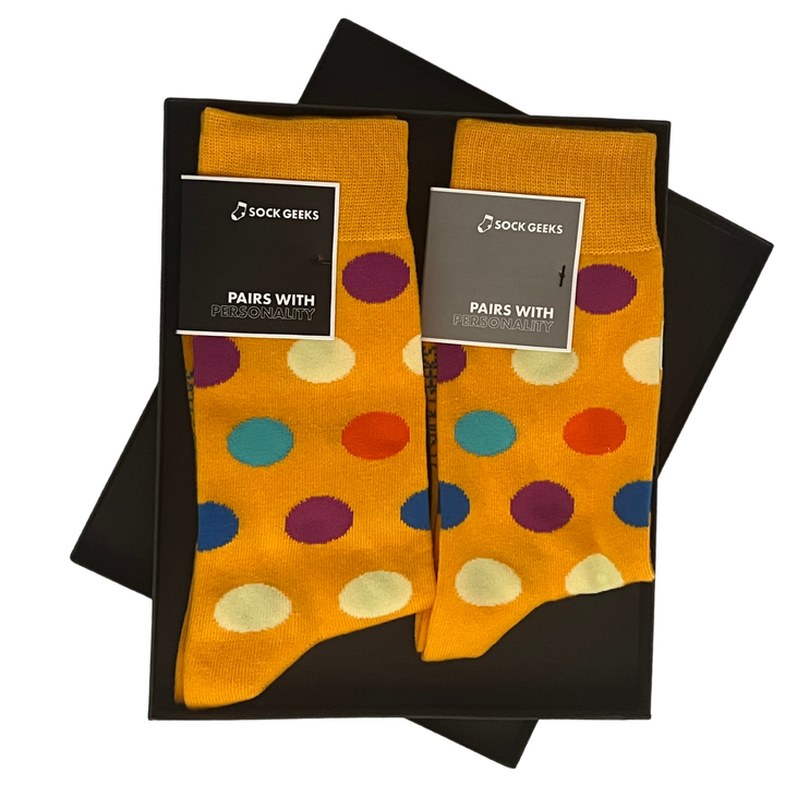 Matching Socks for Couples: Luxury Gift Box - Bold Polka