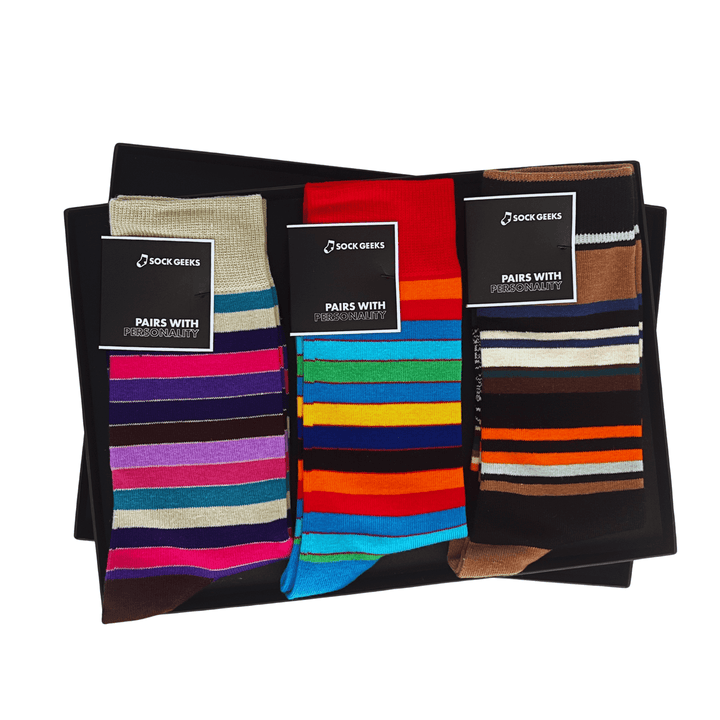 Dynamic Stripes socks | bold sock collection | men's fashion socks | colorful striped socks