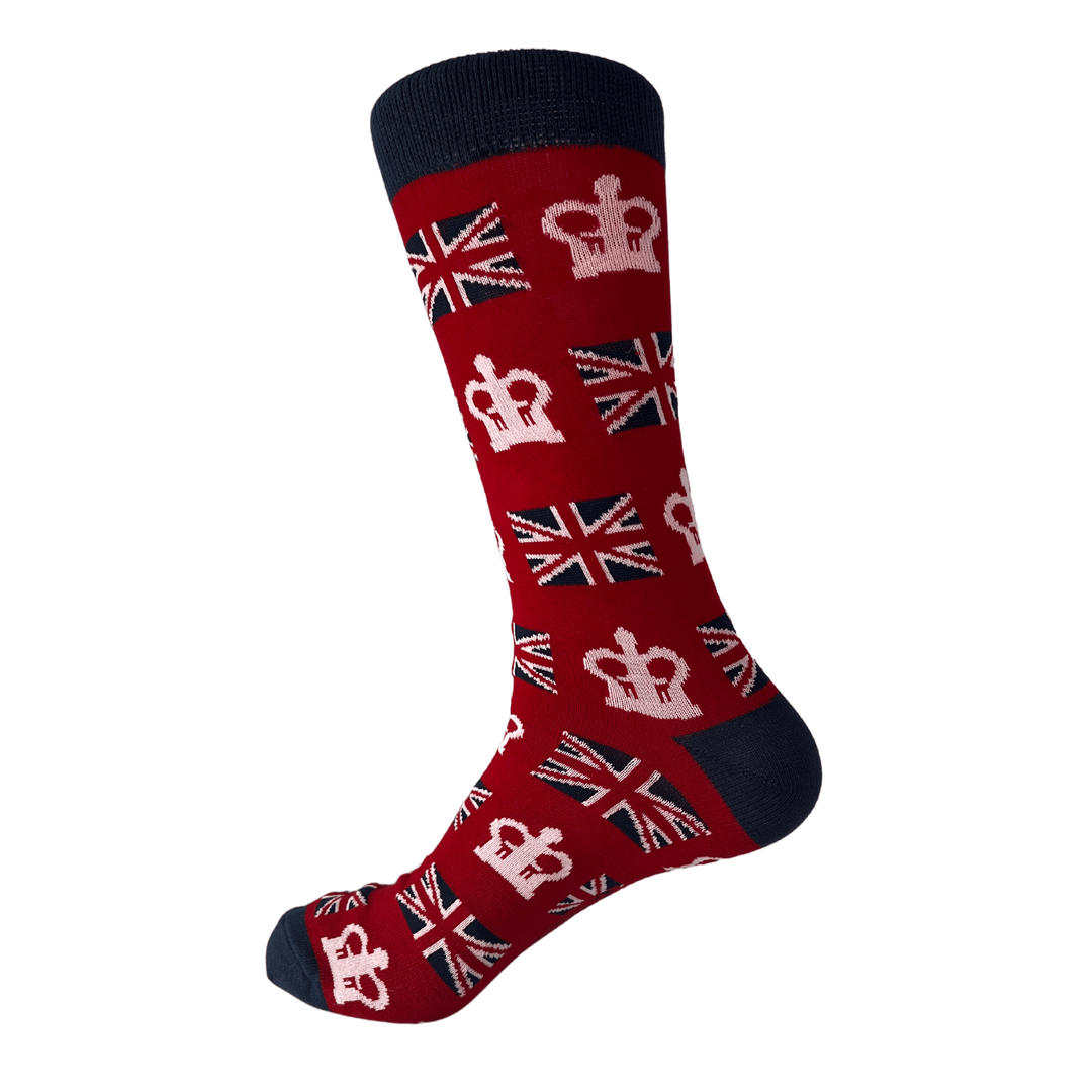 Union Jack socks | Crown pattern socks | Sock Geeks