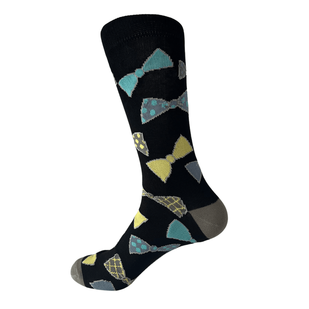 Black Bow Tie Socks | Elegant Socks | Unisex Socks | Fashion Socks | Comfortable Socks | High-Quality Socks | Formal Socks | Casual Socks 