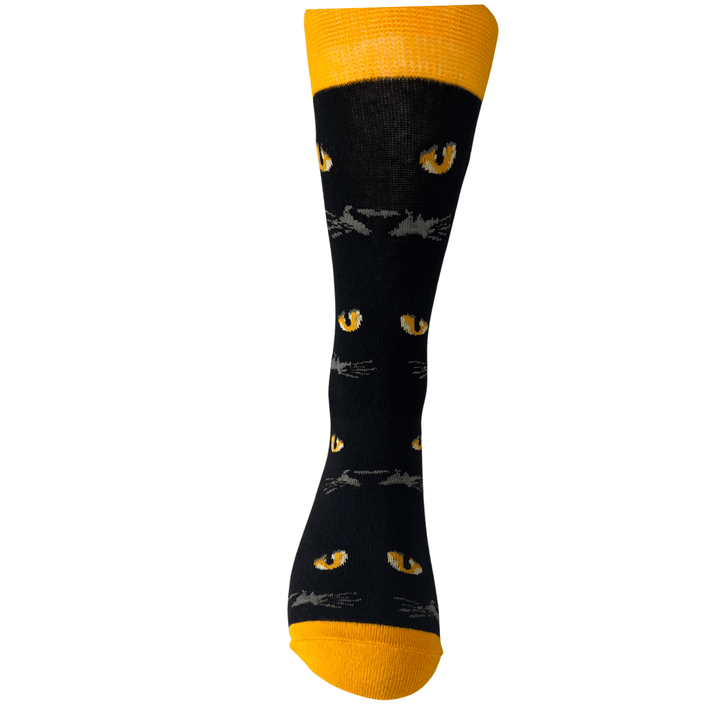 Bold  novelty socks | elegant socks | glowing eyes socks | mysterious socks | comfortable socks | quality socks | bold design socks | superior cotton socks