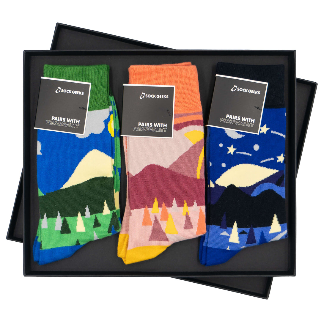 Wander & Wonder socks | luxury gift box | Irish-inspired socks | Julie Daunt design | premium socks